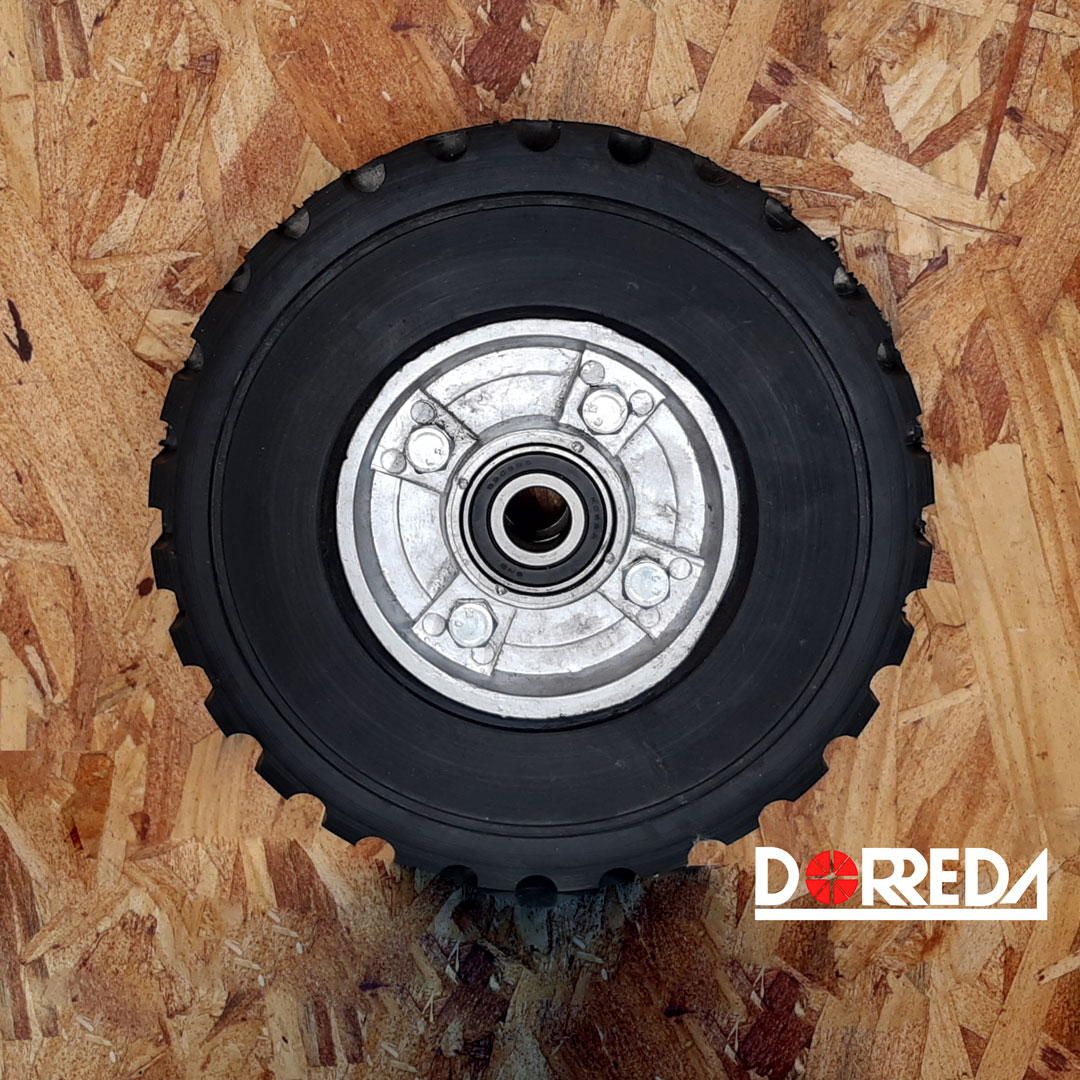 RTT10RACB3/4 - RUEDA TIPO TRACTOR #10 RIN ALUMINIO CON BALEROS 6203 3/4"