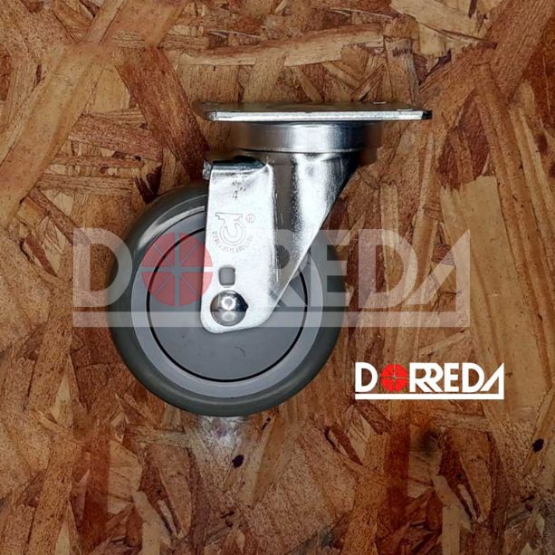 13PP30GI4406YY - RODAJA BASE PLACA GIRATORIA SIN FRENO 3X1-1/4" POLYPRO GRIS 13PP30GI4406YY