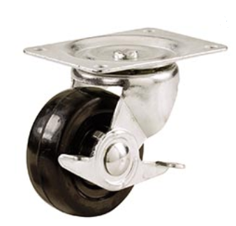 RGFHD3010 - RODAJA GIRATORIA CON FRENO 3" HULE DURO BUJE RGFHD3010