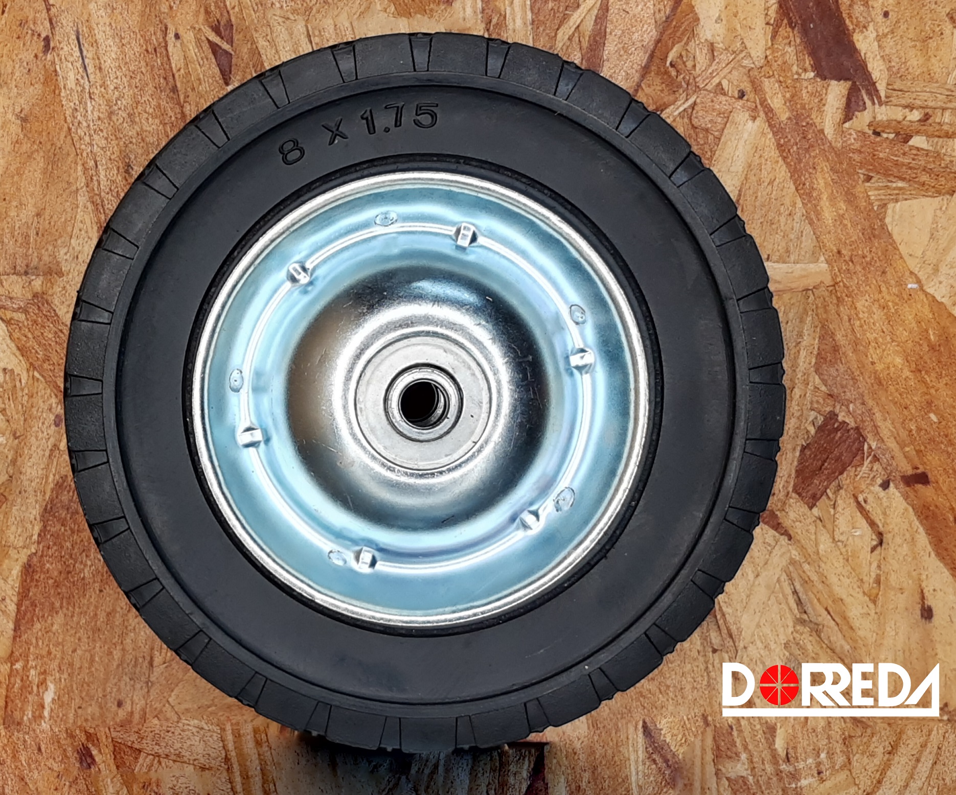 RSN1502-8 - RUEDA PARA PODADORA DE 8" X 2 RIN LAMINA ROJO RSN1502-8