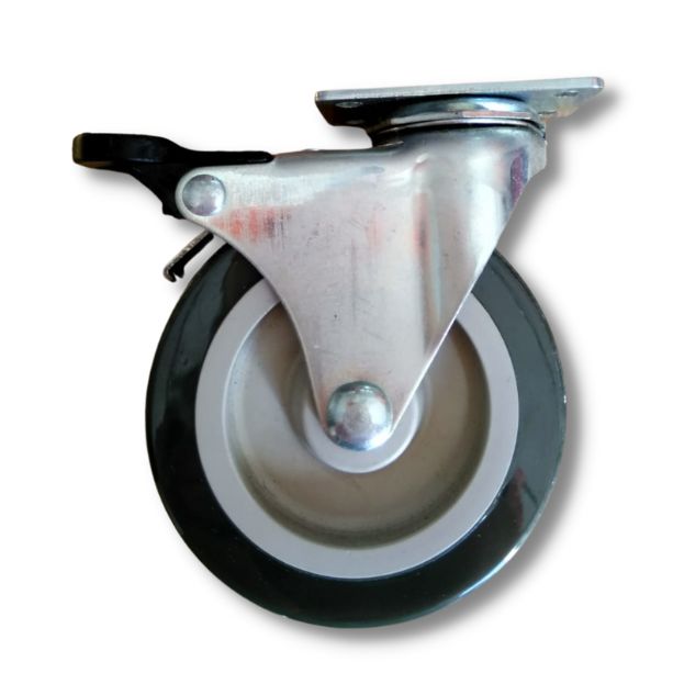 08PP30AT8001HY - A Rodaja BASE PLACA GIRATORIA CON FRENO POLY PRO 3 X 13/16" 08PP30AT8001HY
