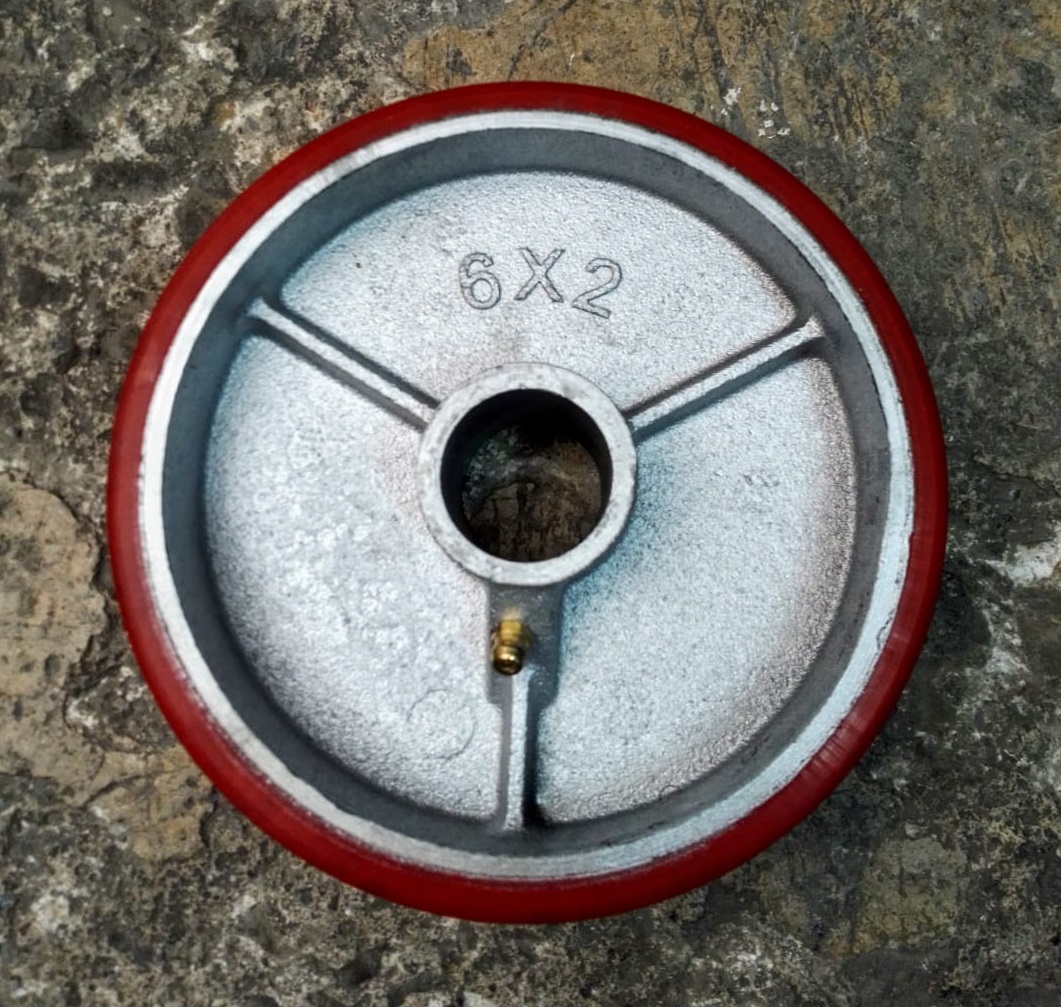 PUCF52SB - RUEDA FIERRO POLIURETANO 5X2" SIN BALERO